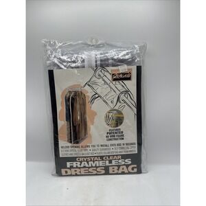 Richards Frameless Clear Dress Bag 15" X 22" X 56" Inches New Sealed